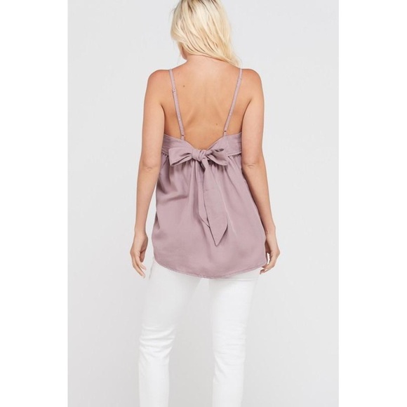 Tencel Cami Low Back Bow Sash - Picture 1 of 5